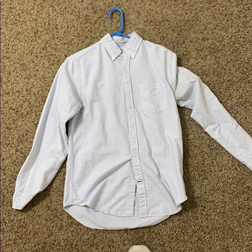 JC penny striped dress shirt.